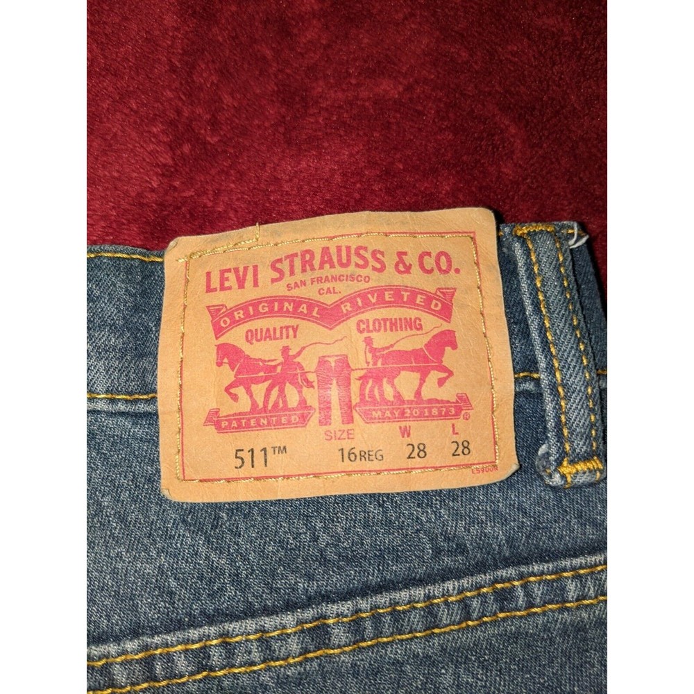 Levis 511 Levi Strauss & Co Jeans 16 REG W28 L28 Blue Slim Fit